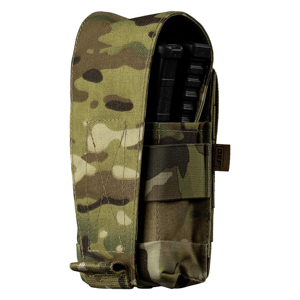 Подсумок для двух магазинов DeFua AK/AR со съемным клапаном Mark 3 Multicam
