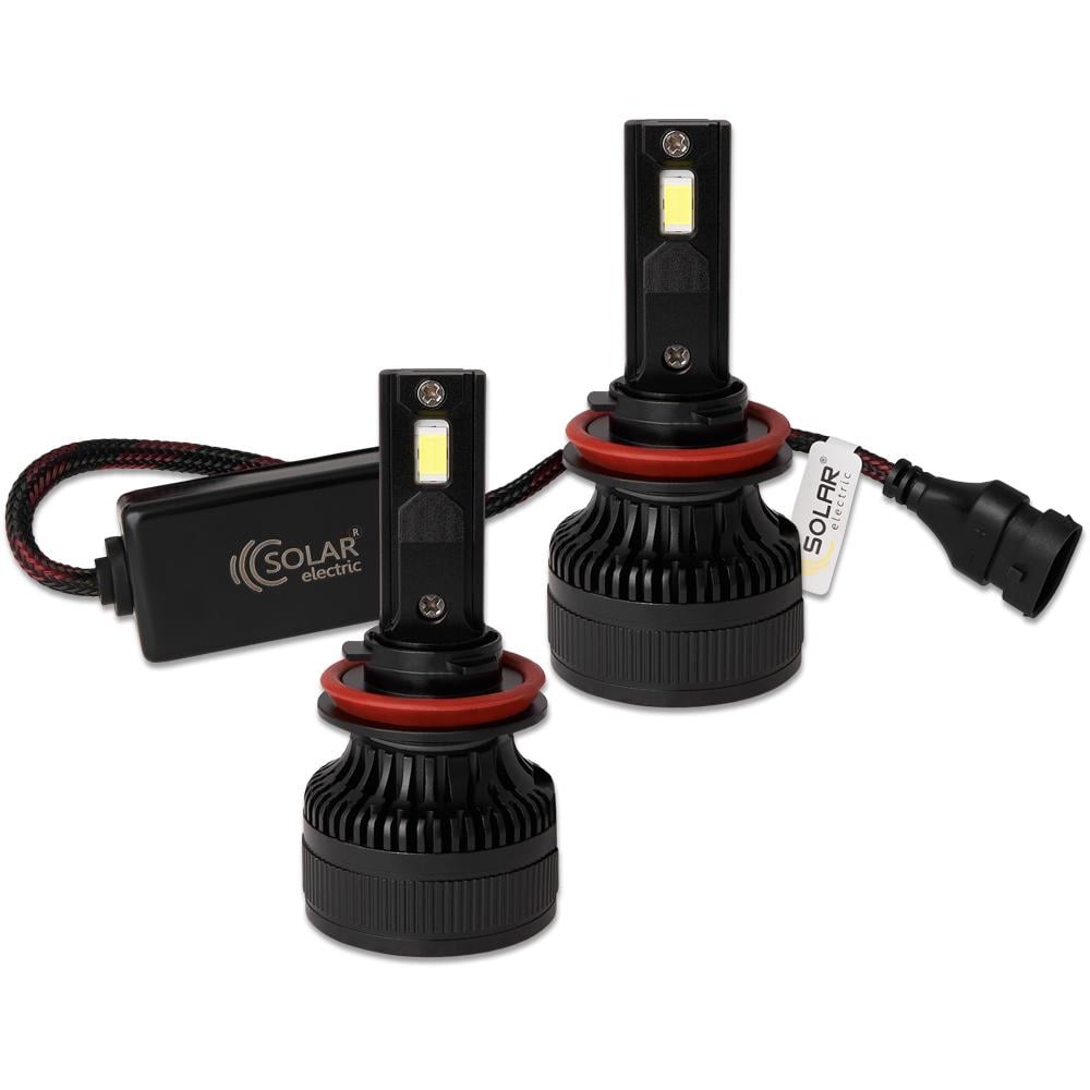 Автолампа Solar LED H8-H11-H16 12/24V 100W 9000Lm 6500K CSP3570 2шт - фото 4 Автолампа Solar LED H8-H11-H16 12/24V 100W 9000Lm 6500K CSP3570 2шт - фото 4
