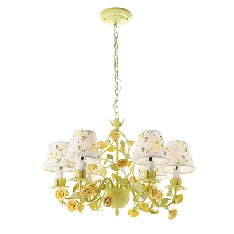 Люстра Light House ES-15772/6 подвесная с абажурами Зеленый (9497)