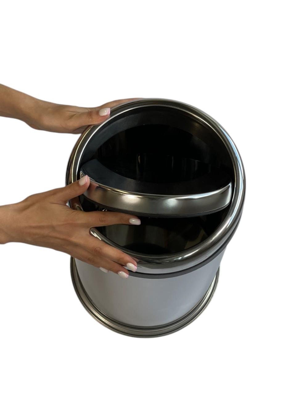 Ведро для мусора с поворотной крышкой MAXIFLOW 20 л Нержавеющая сталь (4513.0000S.430.20) - фото 4 Ведро для мусора с поворотной крышкой MAXIFLOW 20 л Нержавеющая сталь (4513.0000S.430.20) - фото 4