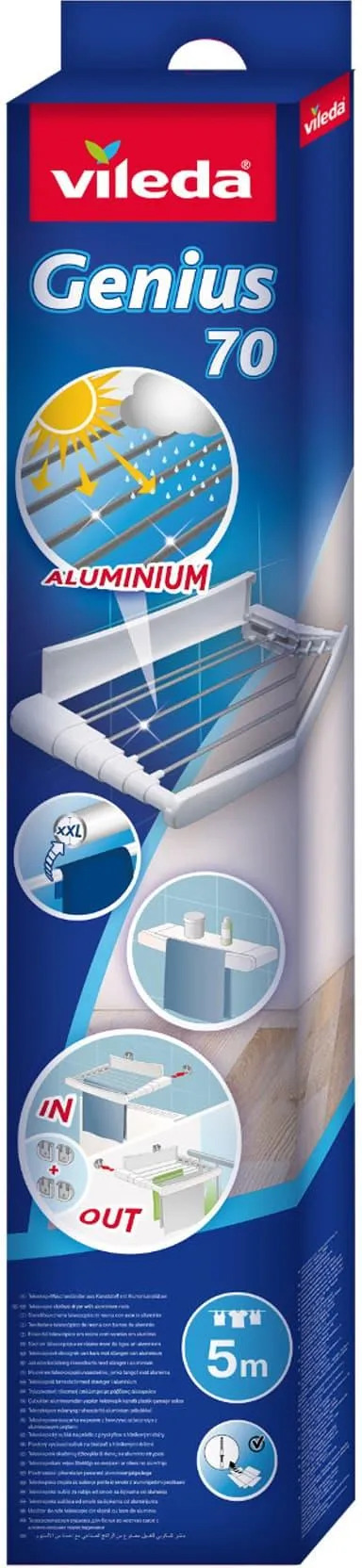 Сушка для білизни настінна Vileda Genius 70 (157338) - фото 2 Сушка для білизни настінна Vileda Genius 70 (157338) - фото 2