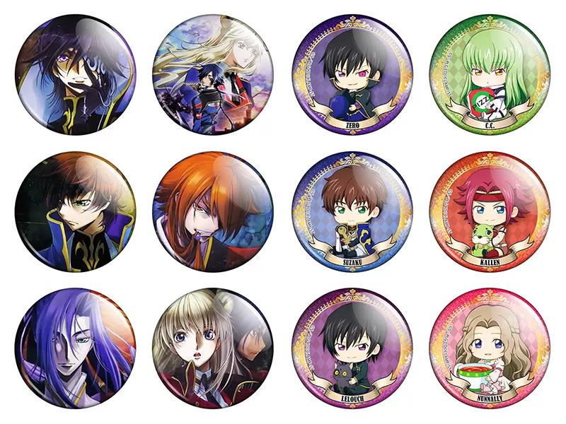 Набір значків Аніме Code Geass Lelouch of the Rebellion 12 шт. (NZN00299)