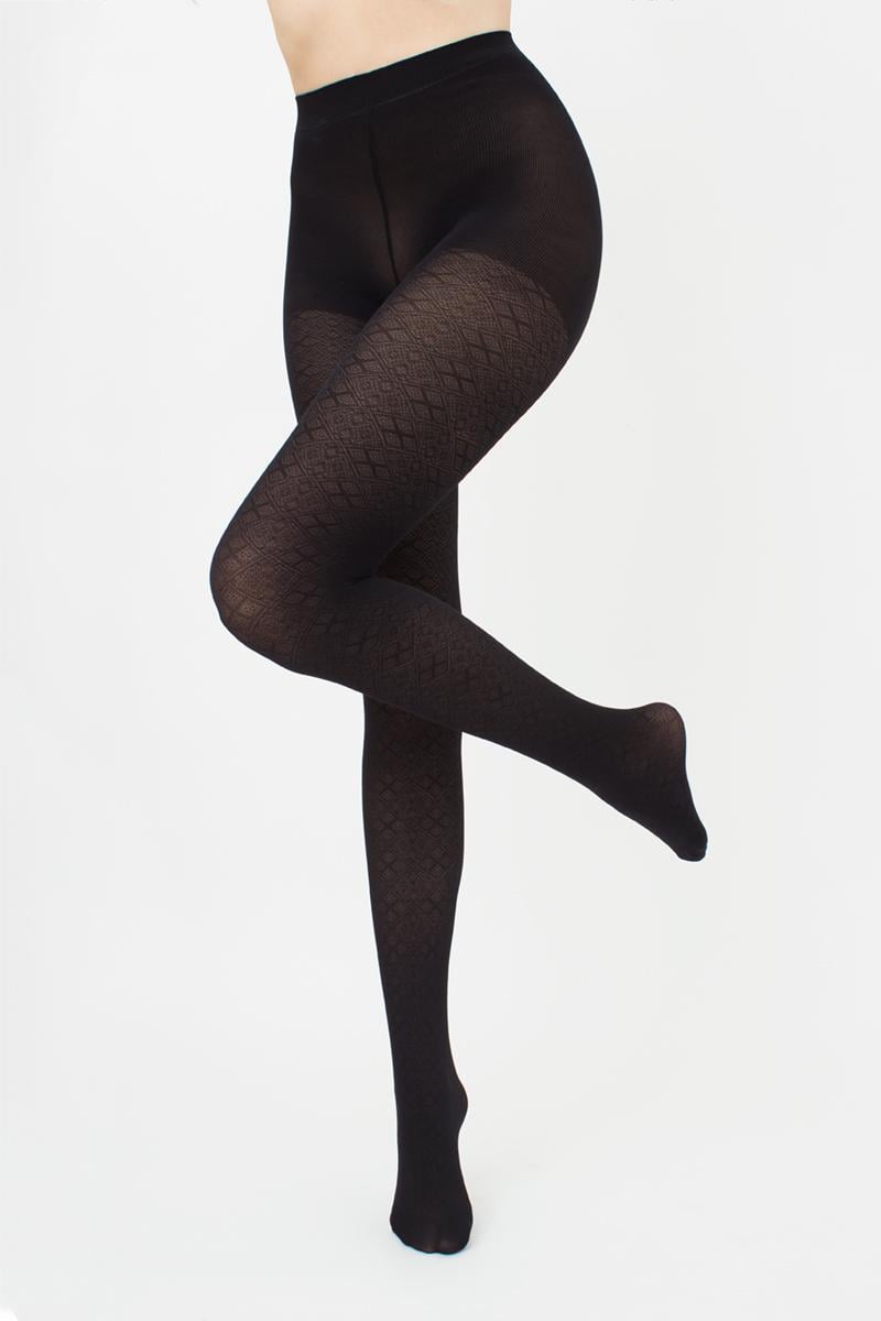 Колготки жіночі Giulia NEXUS з геометричним візерунком 80 2 Black (27067977)