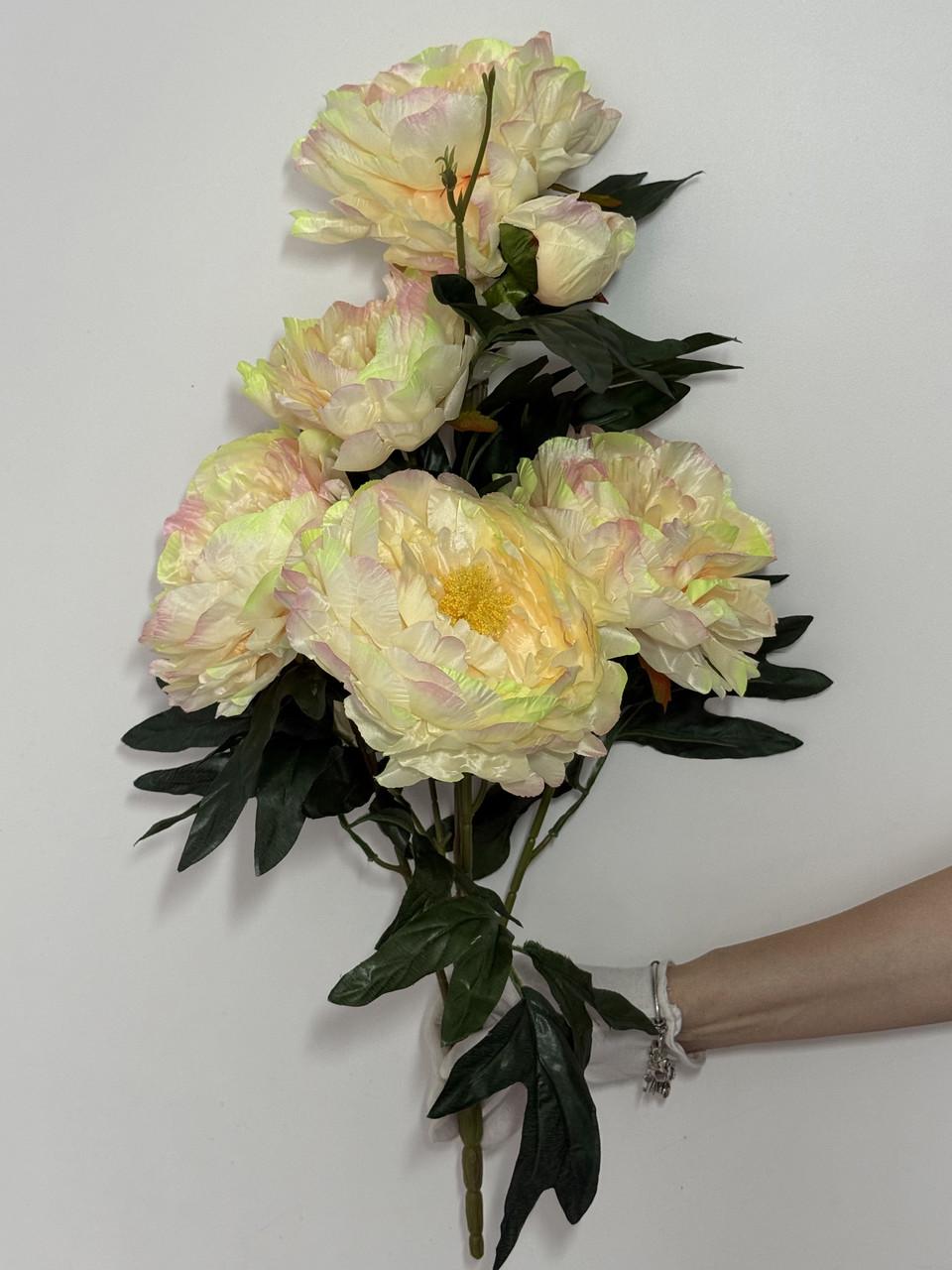 Искусственный Пион 70 см Кремовый (А-51)