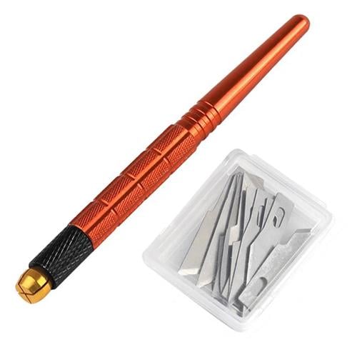 Нож для точной резки дерева/кожи/пленки/бумаги с 13 сменными лезвиями (1702)