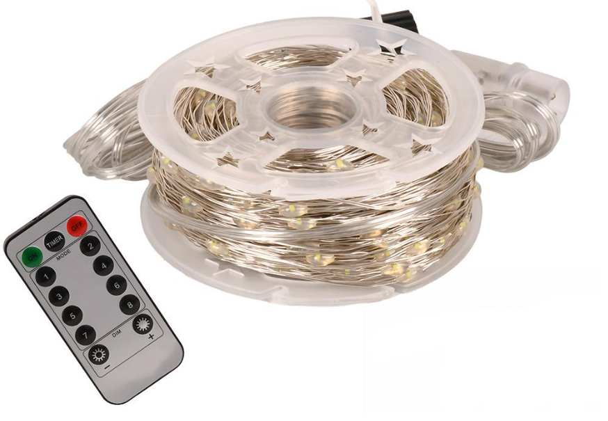 Гирлянда светодиодная Роса белая проволока на пульте 100 м 1000 Led Белый (R33967-3)