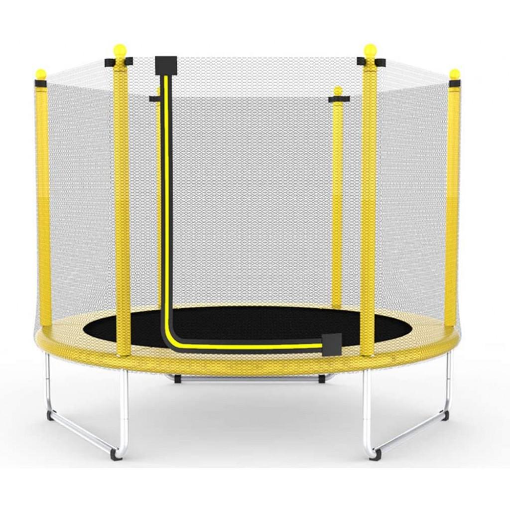 Батут Atleto 152 см с сеткой желтый (5 ft)
