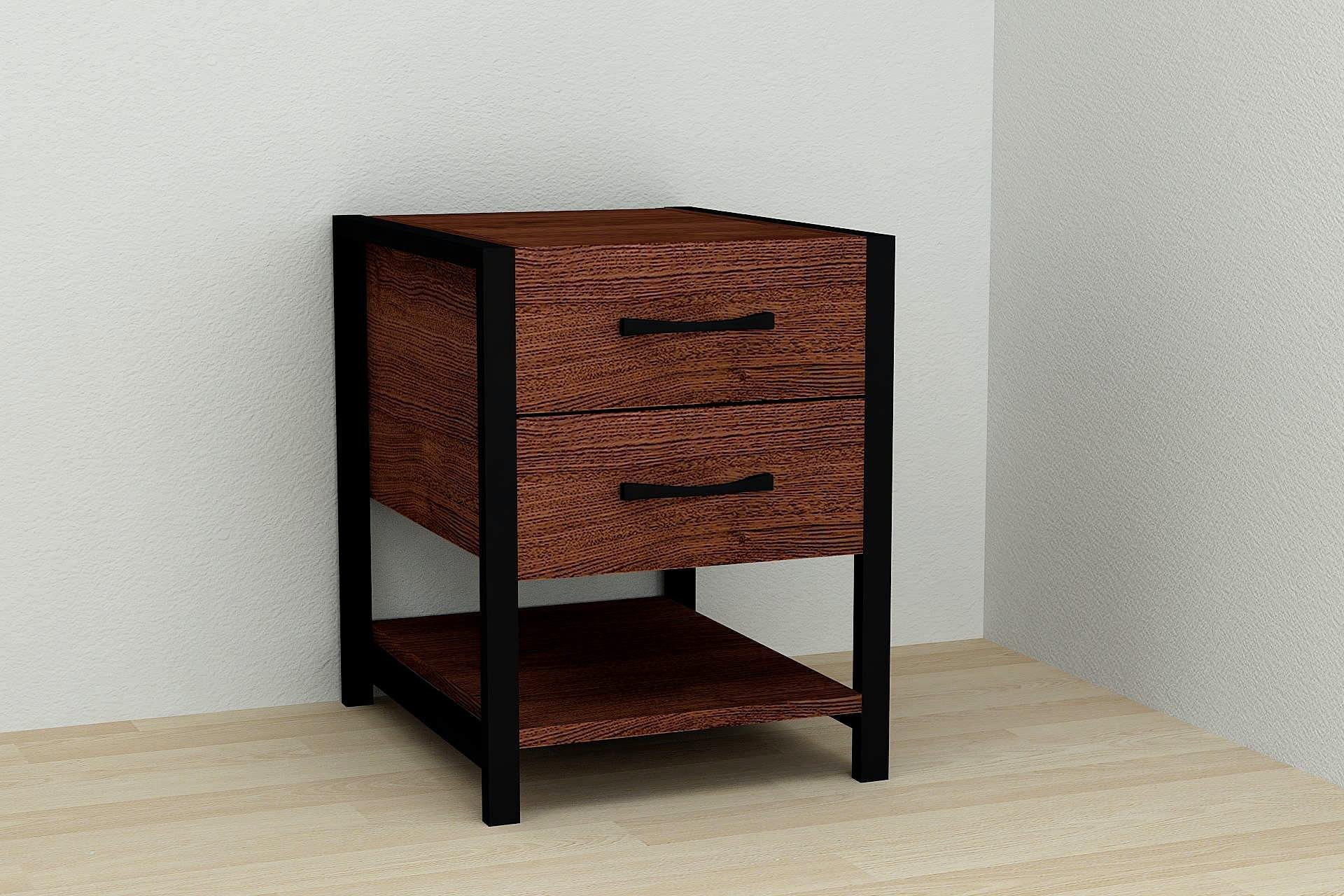 Тумба универсальная Ferrum-decor Вивьен 2/1 ДСП 16 мм 50x41x40 см Черный/Венге (FRD-106191) - фото 5