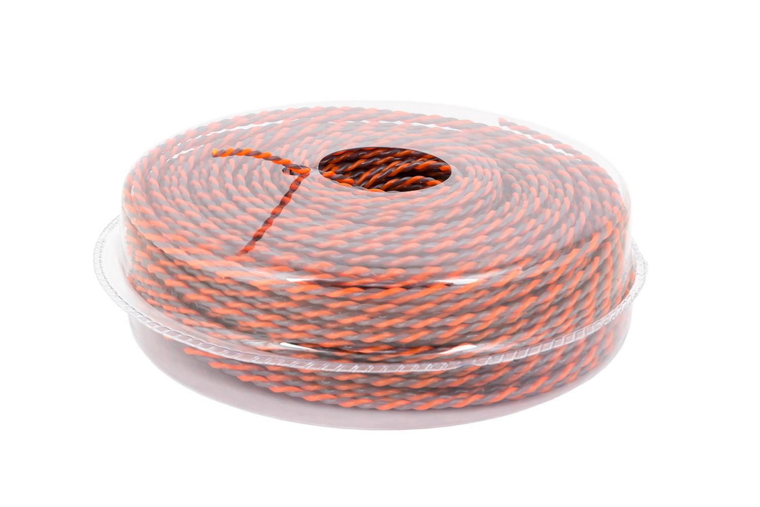 Волосінь для тримера MasterTool SPIRAL безшумна 3 мм х 57 м двоколірна (19-1614)