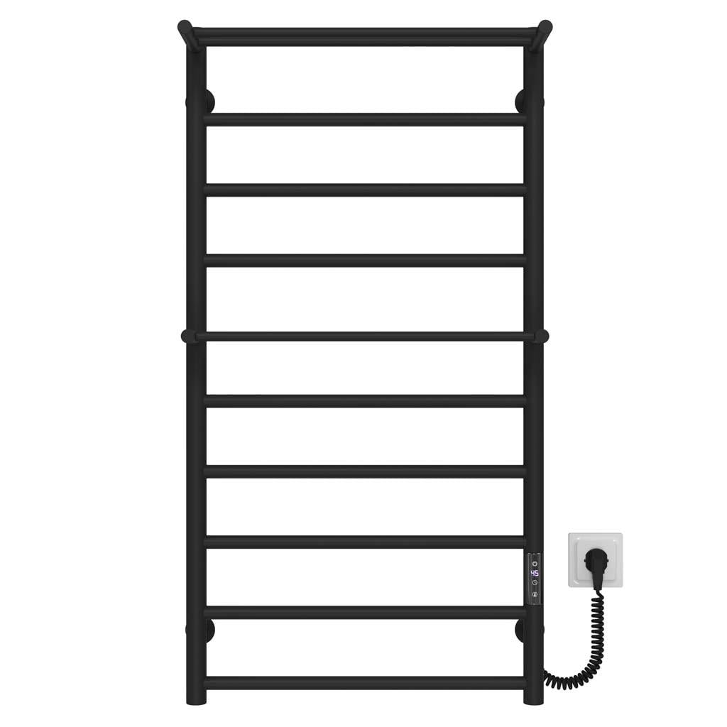 Полотенцесушитель электрический Deffi Терма Плюс П10 JD03 правое подключение нержавеющая сталь 500х1000 мм Черный (C.TA.100.50.10.EBR1)