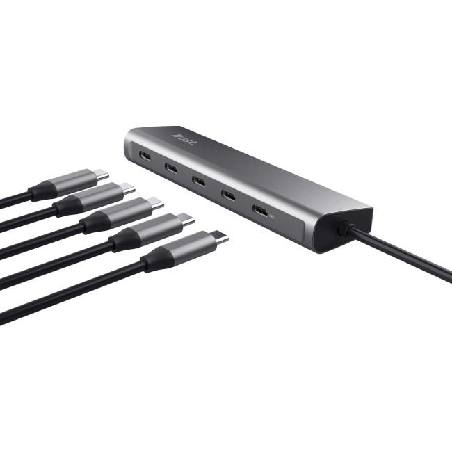 USB-хаб Trust Halyx 5-Port USB-C Hub Серый (25136) - фото 6