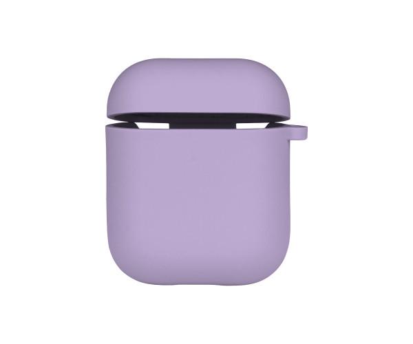 Чехол-футляр Silicone Case с микрофиброй для Airpods 1/2 Elegant purple - фото 1