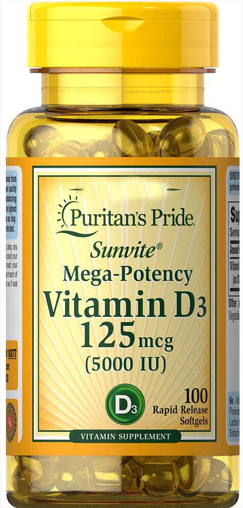 Витамин D3 5000 iu 100 Softgels