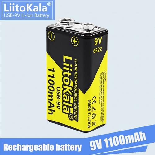 Аккумулятор LiitoKala 6F22 USB 9V 1100 mAh Type-C Charging - фото 2