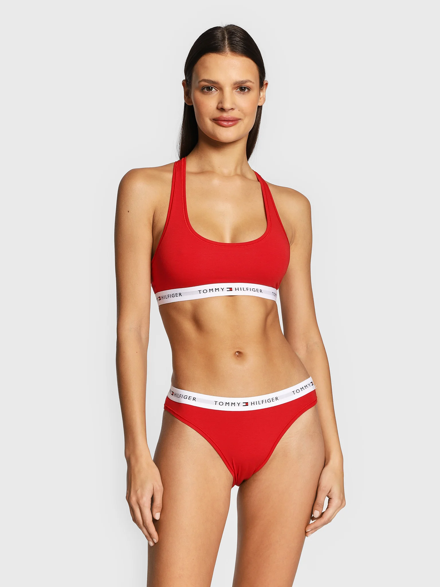 Комплект топ і трусики бікіні Tommy Hilfiger L Червоний (21211)