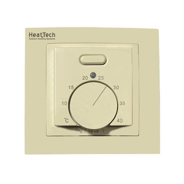 Терморегулятор для теплої підлоги механічний HeatTech HTM103-240 3500 Вт 16 А Слонова кістка (d1b1aa4b) - фото 1