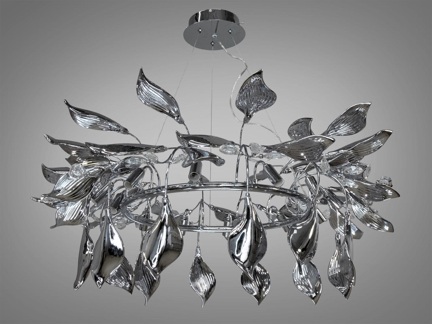 Люстра підвісна керамічна для кухні 12 ламп Хром (7229-12PR HR) - фото 1 Люстра підвісна керамічна для кухні 12 ламп Хром (7229-12PR HR) - фото 1