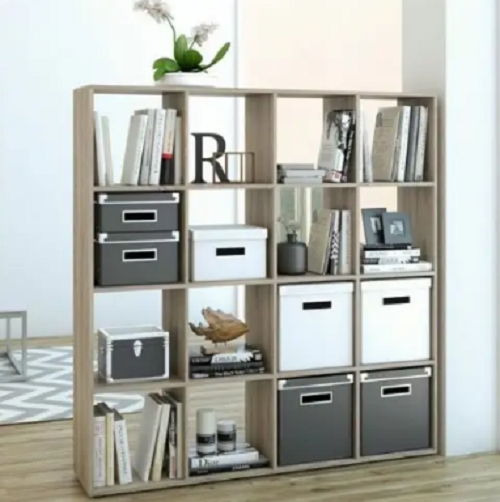 Стеллаж полочка для дома на 16 ячеек Дуб сонома (P11б) - фото 2