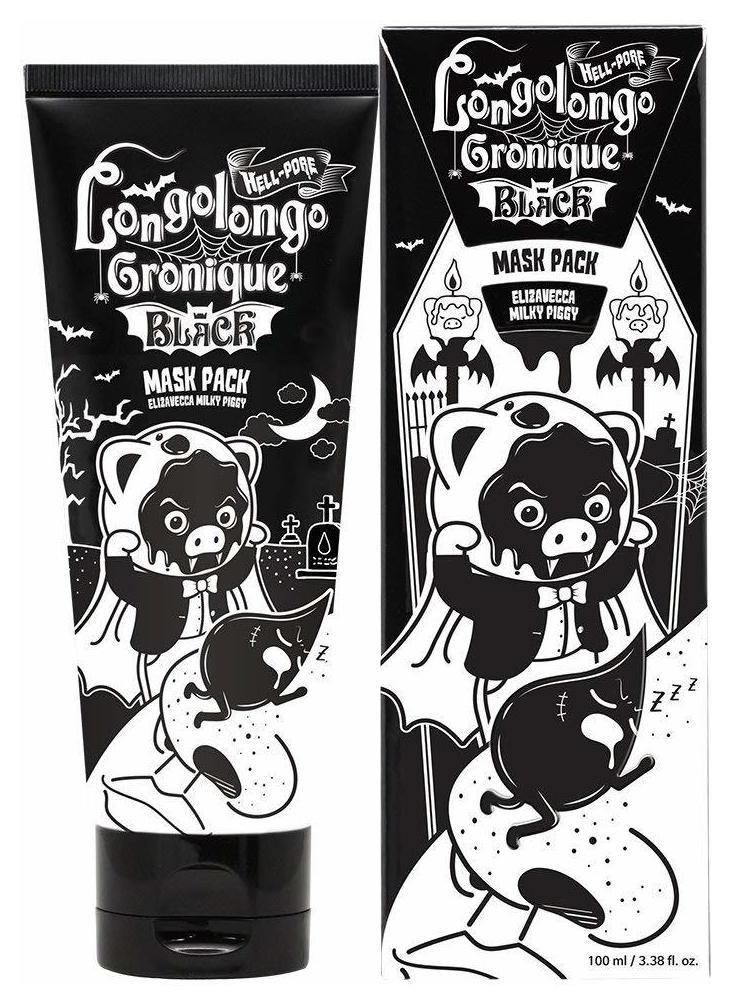 Маска-пленка для глубокого очищения пор Milky Piggy Hell Pore Longolongo Gronique Black Mask Pack 100 мл