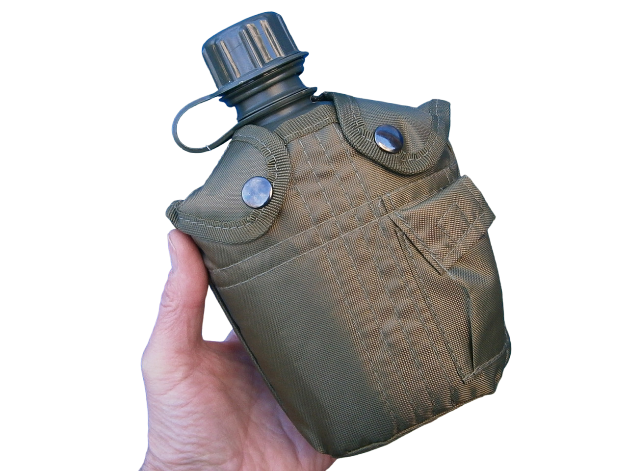 Фляга армейская US Army bottle пластиковая в чехле MiL-tec 1 л Олива (1653447389) - фото 12