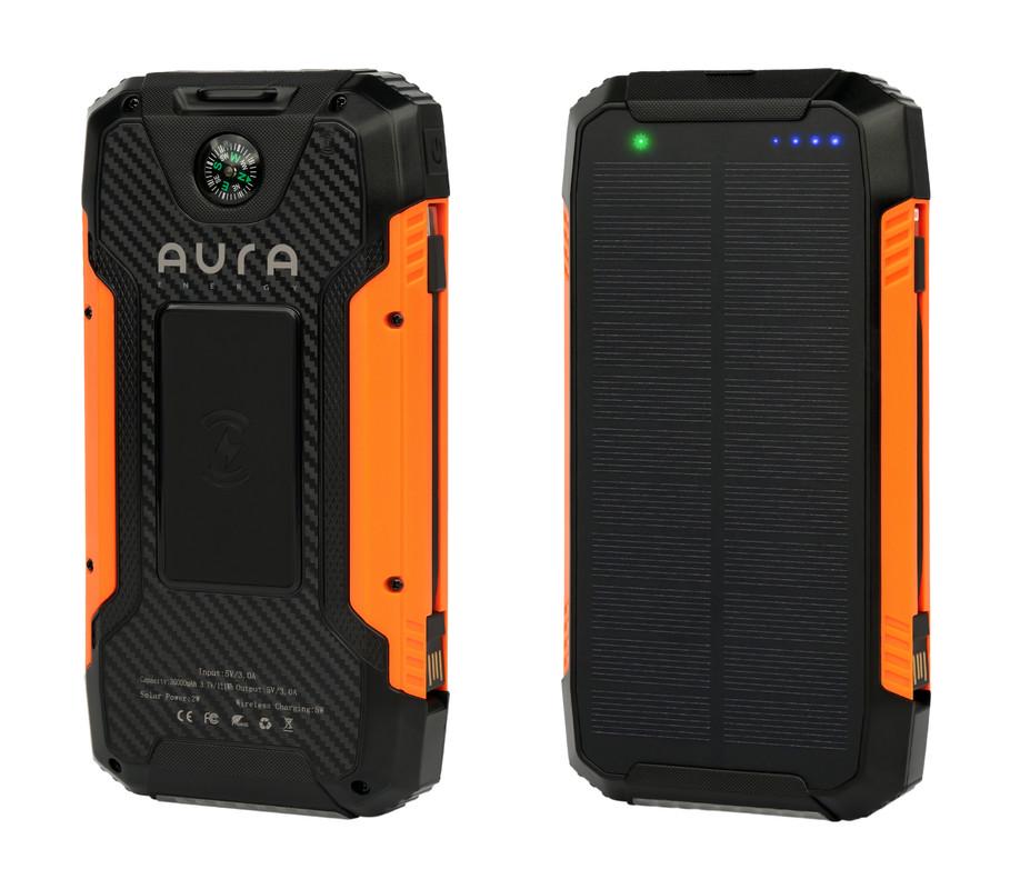 Повербанк Aura NRG-30SE ARM SOLAR 30000 mAh Wireless charging Orange (PBANRG30SEO) - фото 4