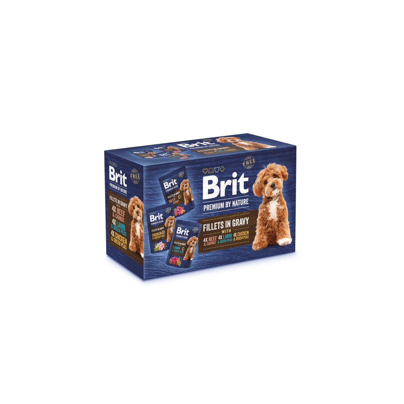 Корм влажный для собак Brit Premium Fillets in Gravy Multipack для малых пород филе в соусе 12 шт.х85 г (101245) - фото 2 Корм влажный для собак Brit Premium Fillets in Gravy Multipack для малых пород филе в соусе 12 шт.х85 г (101245) - фото 2