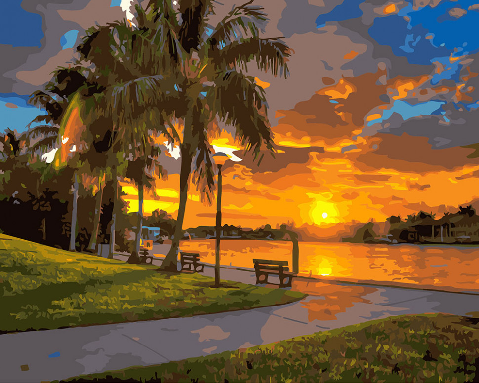 Картина по номерам Brushme Тропический закат (GX23883)