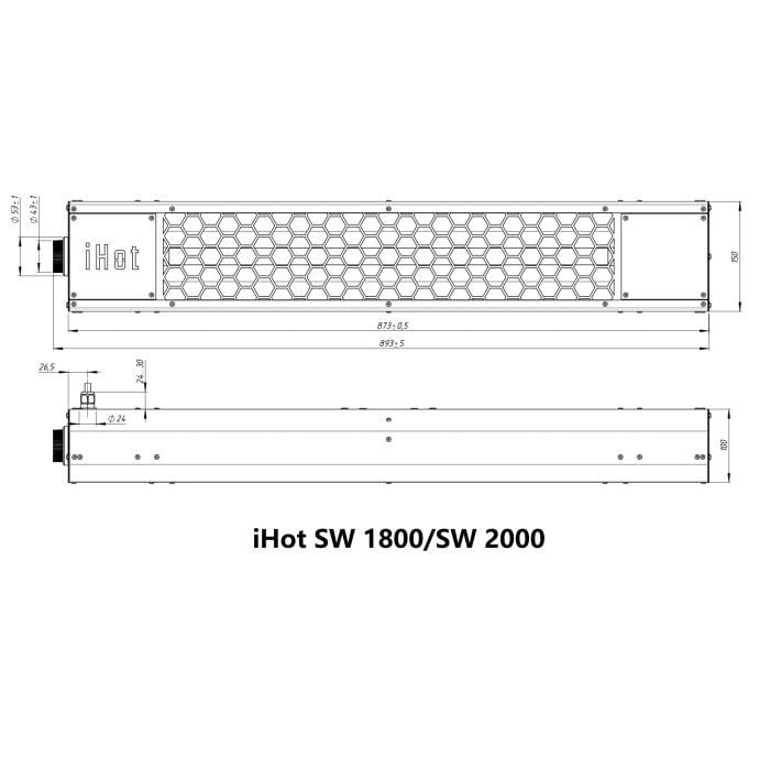 Інфрачервоний обігрівач iHot SW 2000 (22352359) - фото 6