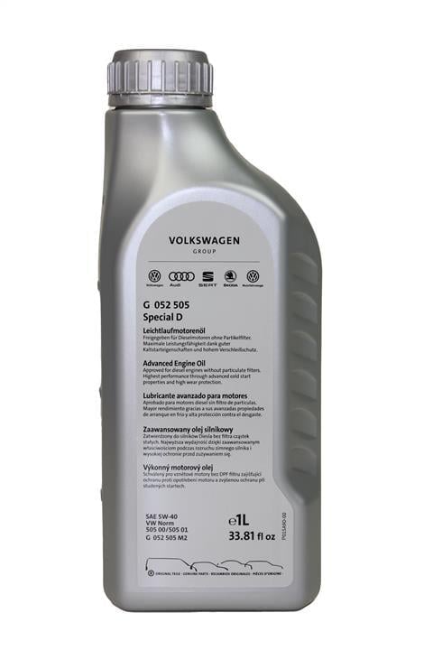Моторное масло VAG Special D A3/B4 SN/CF 5W-40 1 л (G052505M2)