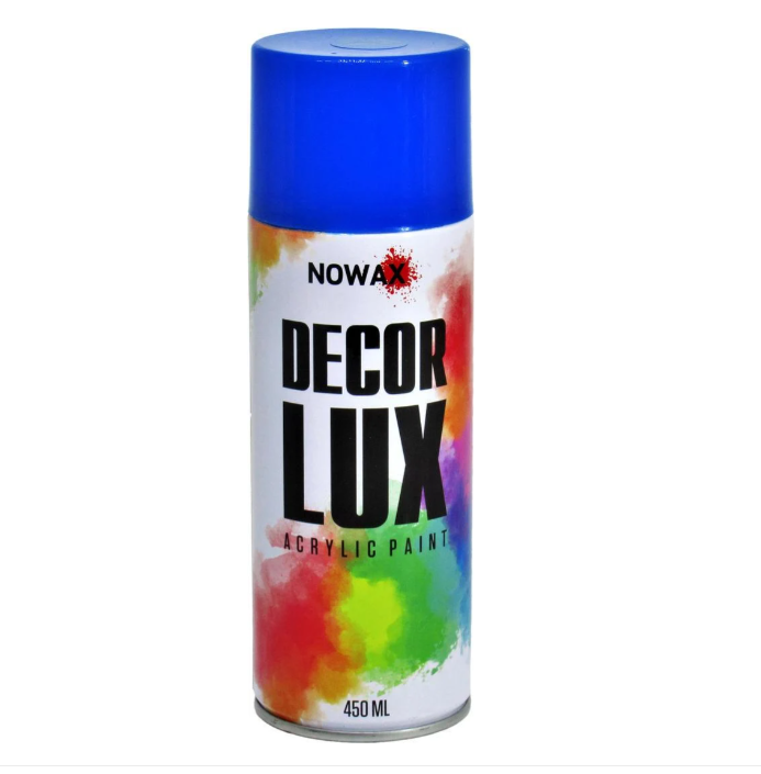 Краска-спрей акриловая Nowax Decor Lux 450 мл RAL 5015 Голубой (X-1726)