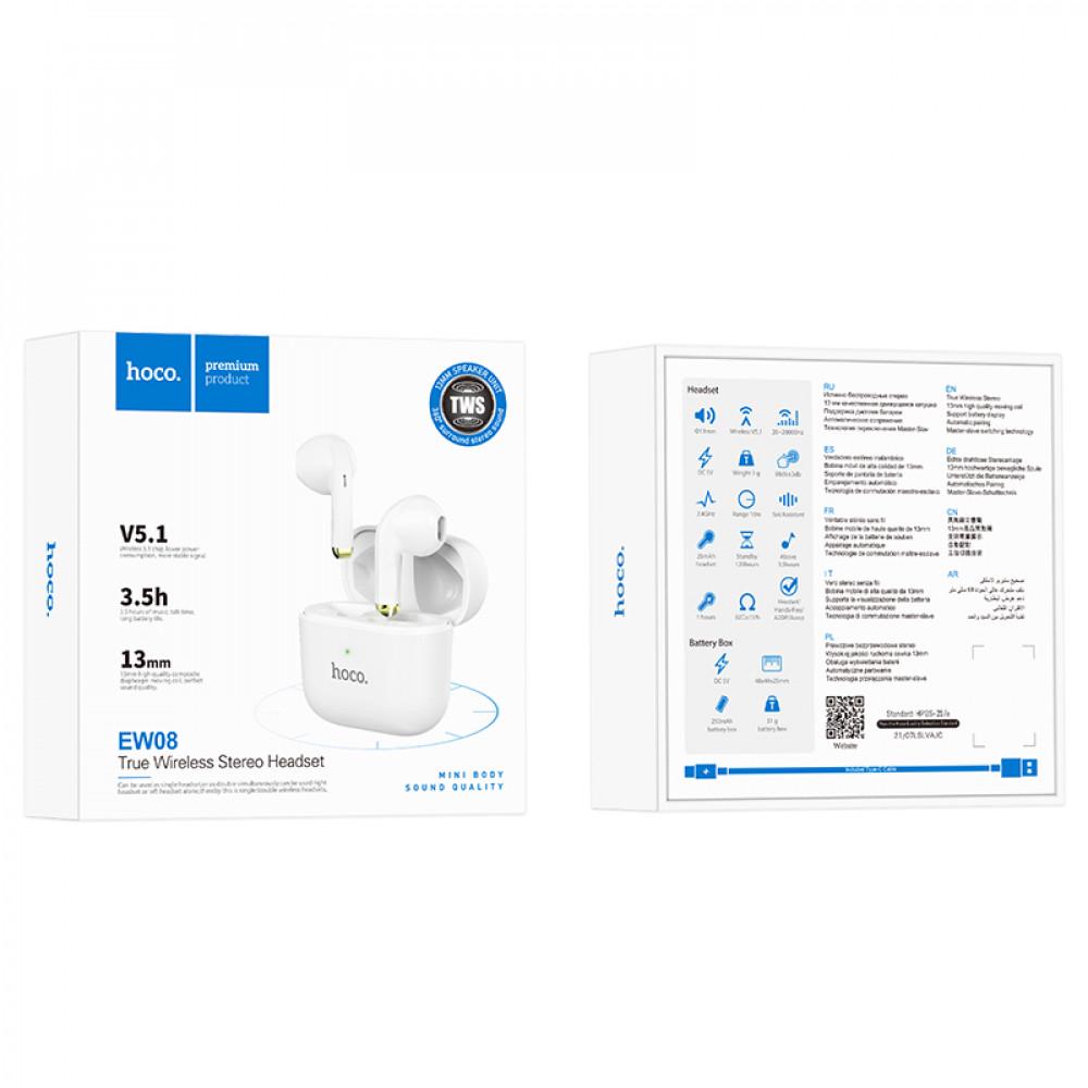 Наушники Bluetooth TWS Hoco EW08 Studious Белый - фото 4