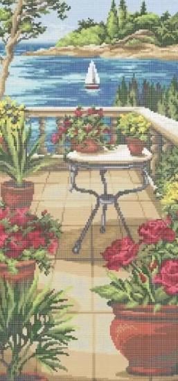 Схема для вишивки бісером Золота Підкова Столик на терасі ЗПП-032