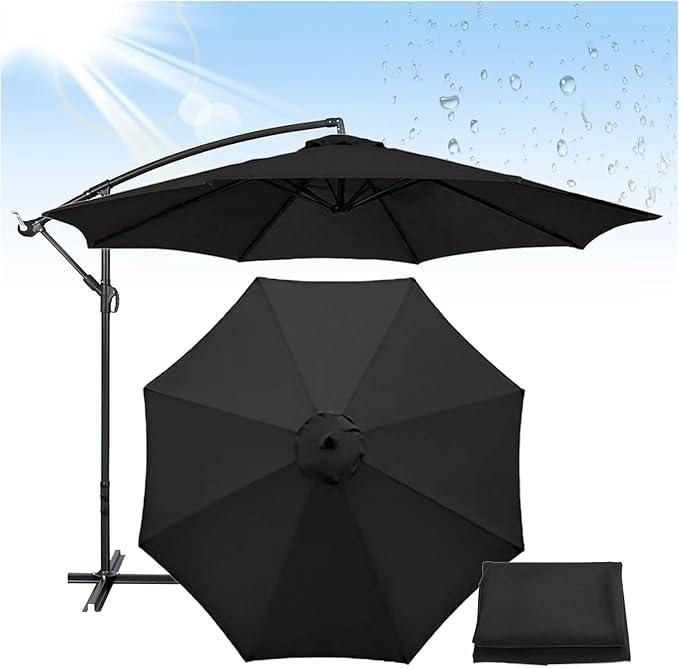 Садова парасолька WCG з поліестеру 160G сталевою рамою регульований кут нахилу з чохлом 3 м Чорний (W-7011BL1) - фото 2 Садова парасолька WCG з поліестеру 160G сталевою рамою регульований кут нахилу з чохлом 3 м Чорний (W-7011BL1) - фото 2