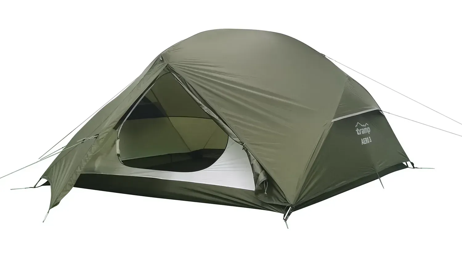 Палатка ультралегкая 3-местная Tramp Aero 3 1,95 кг 2 входа 2 тамбура (UTRT-003-olive)