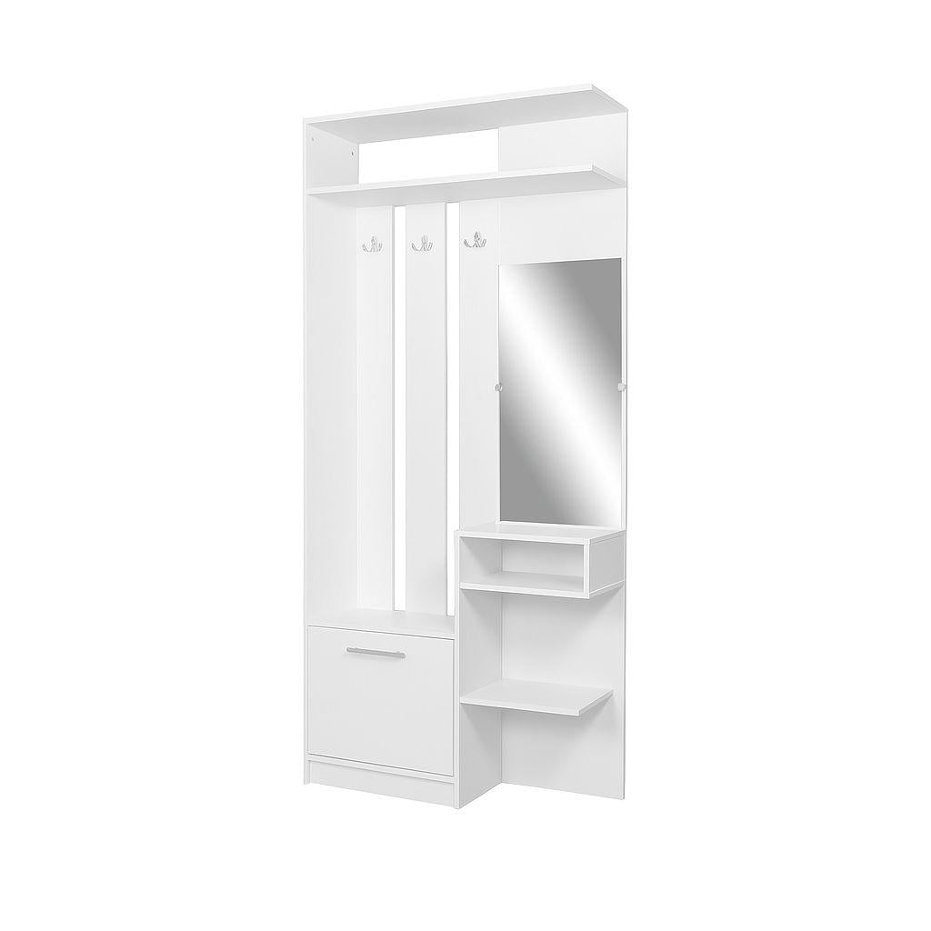 Прихожая напольная MEBLIBUD LISA открытая 91,5х30х203,5 см Белый