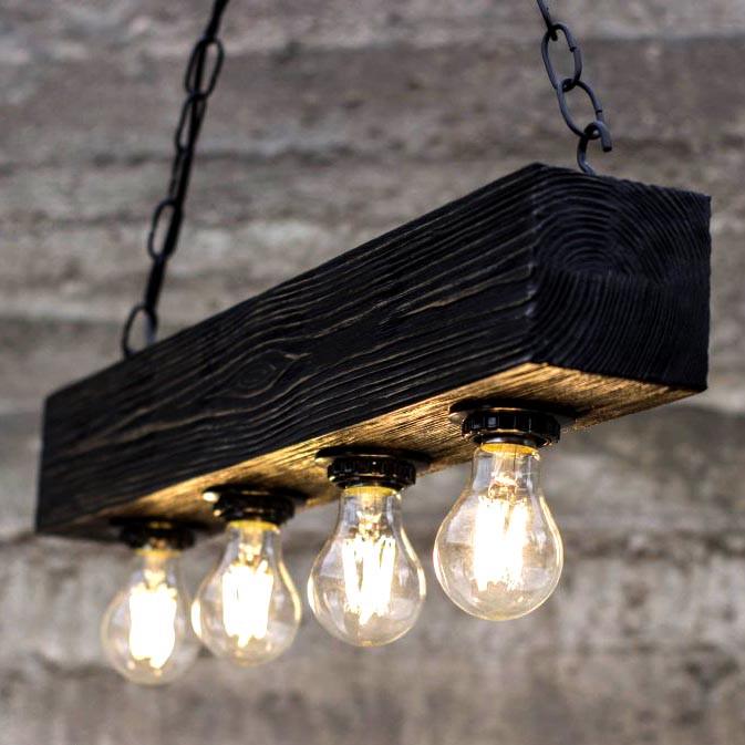 Подвесной светильник из дерева Паруа Мокко (ЛЮС-001710)