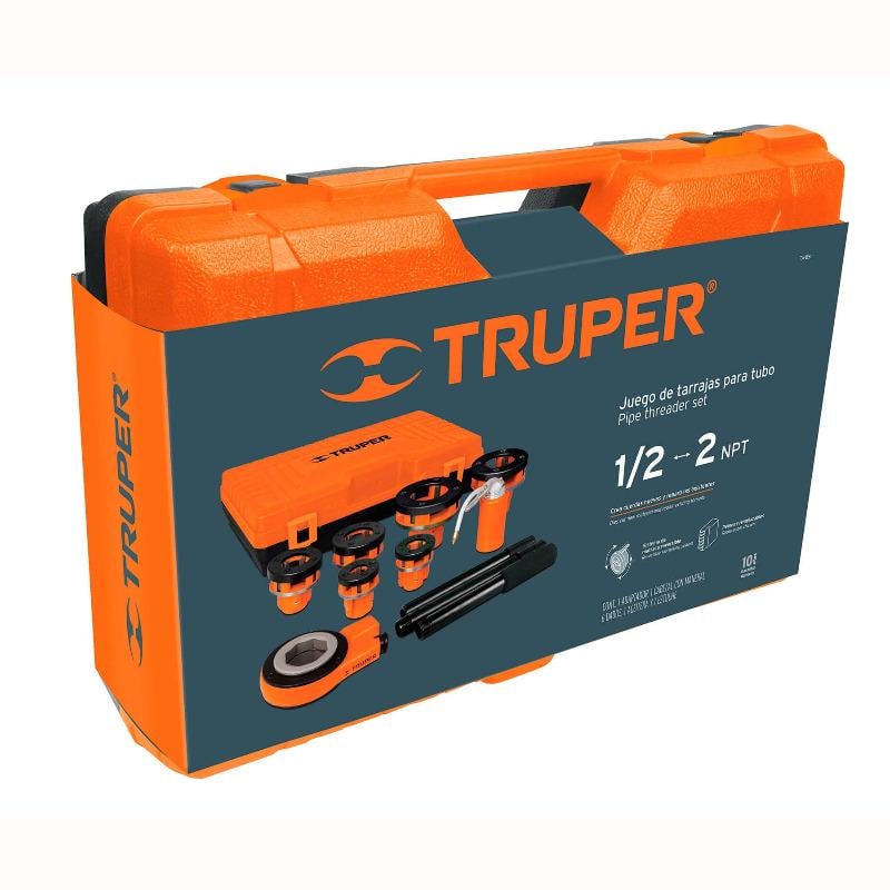 Клупы трубные лерки Truper TA-851 1/2"-2" в кейсе 10 шт. - фото 4