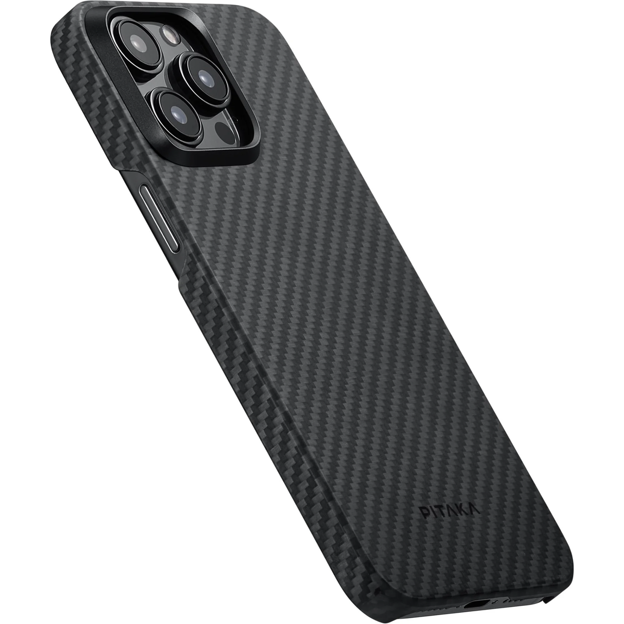 Чохол накладка Pitaka MagEZ Case 4 Twill 1500D for iPhone 15 Pro Max, Black/Grey (KI1501PM) - фото 6