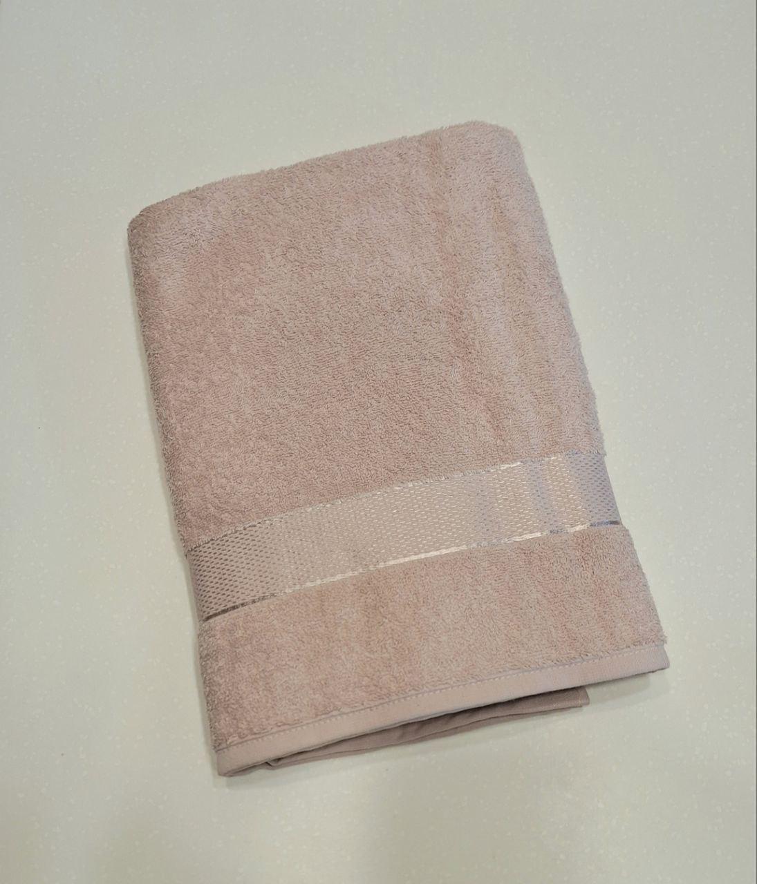 Полотенце махровое банное Aisha Home Textile 70x140 см Бежевый (293)