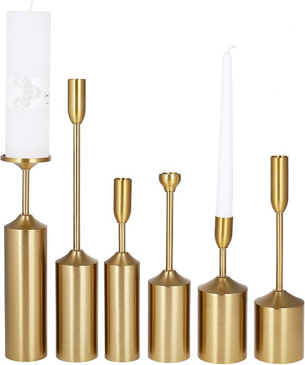 Подсвечники декоративные 6шт. Nottingham Стально-золотой