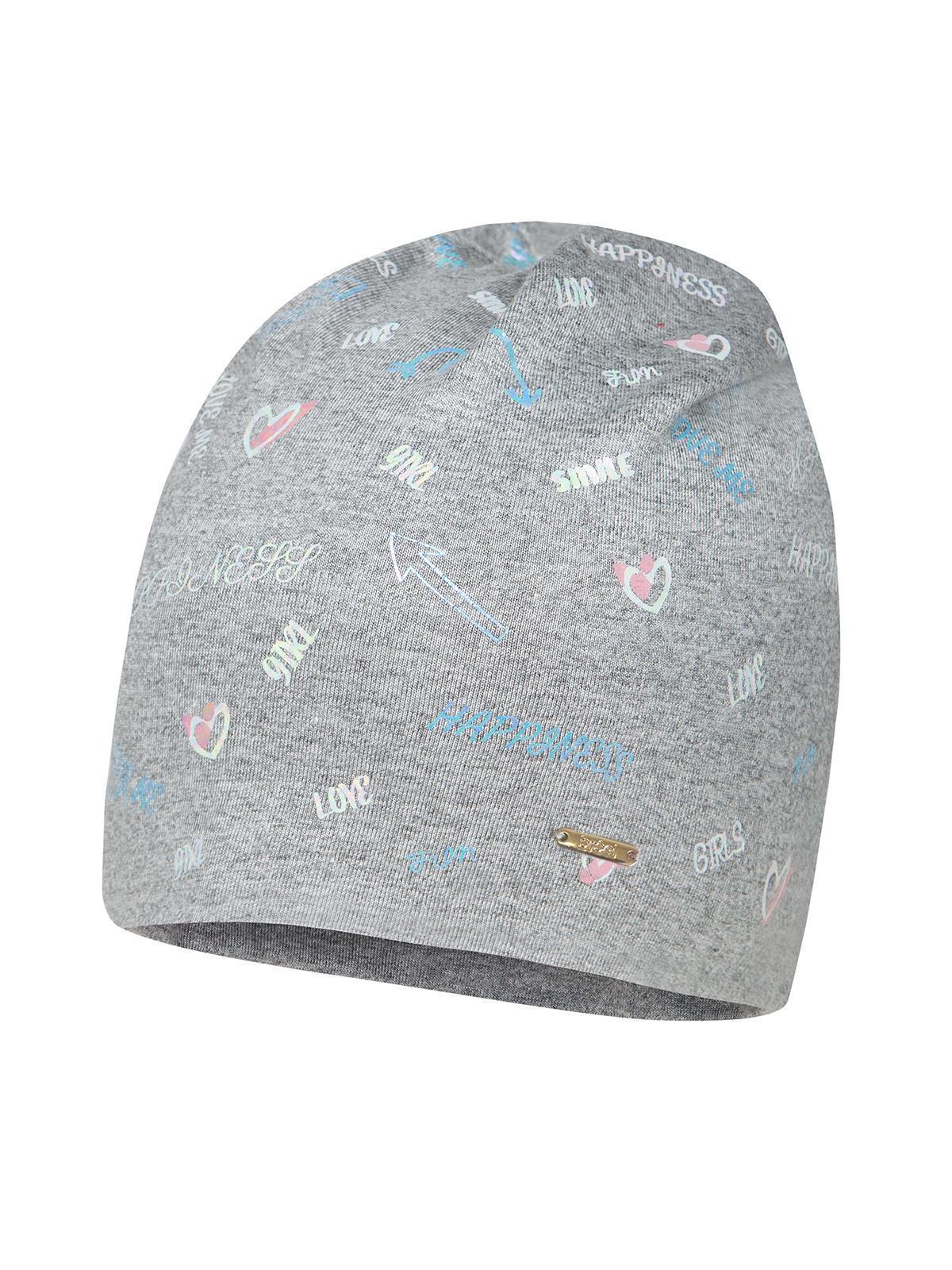 Шапка демисезонная Broel р. 49 Серый/Голубой SYNTHIA