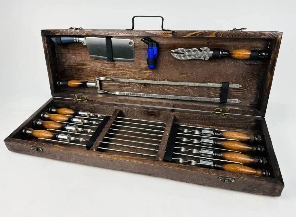 Набор шампуров в кейсе Орион (21-10-KS-7609) - фото 4 Набор шампуров в кейсе Орион (21-10-KS-7609) - фото 4