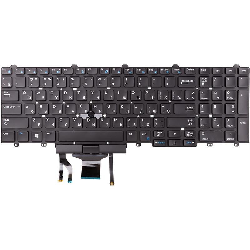 Клавіатура Power для ноутбука DELL Latitude E5550 E5570 без фрейму Чорний