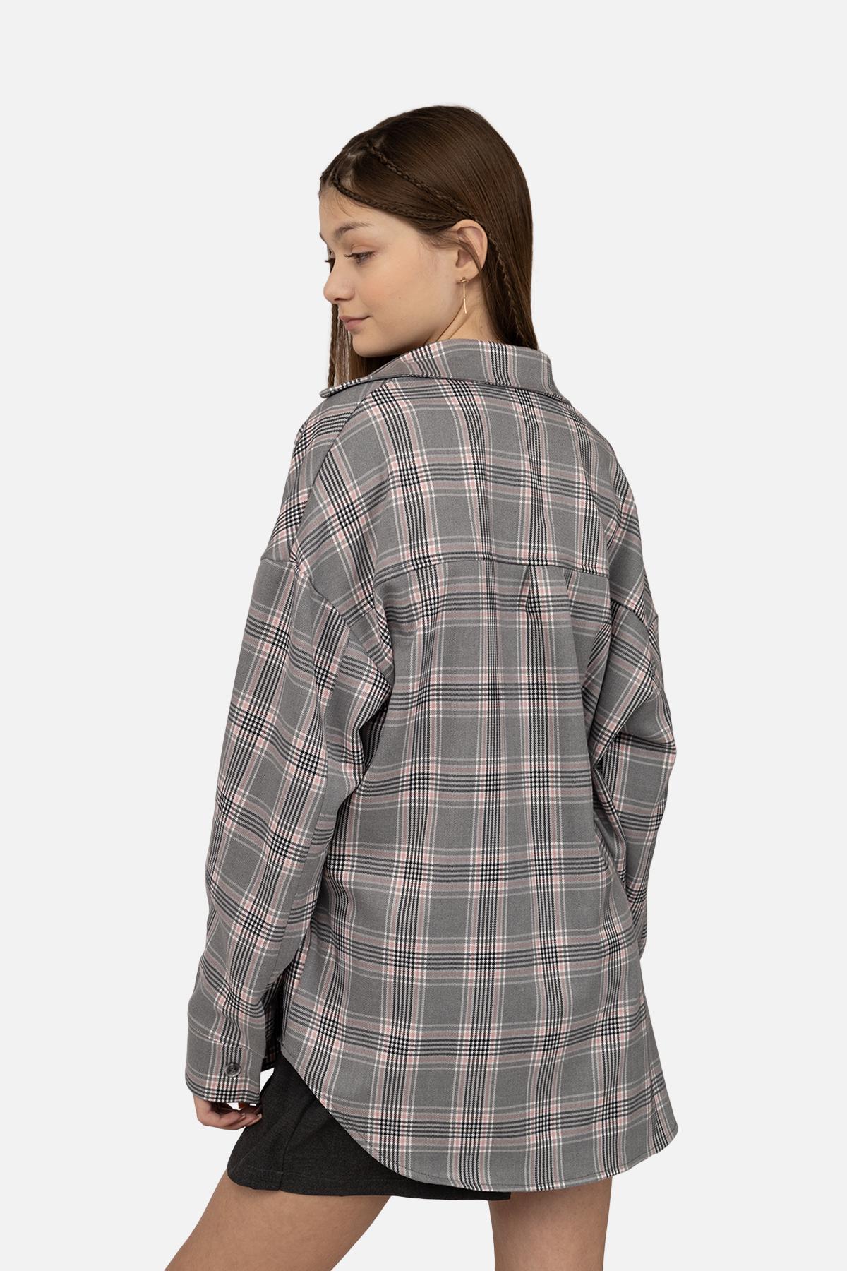 Сорочка жіноча ЦБ-00271031 р. 48 Сірий (SKT001047774) - фото 4 Сорочка жіноча ЦБ-00271031 р. 48 Сірий (SKT001047774) - фото 4