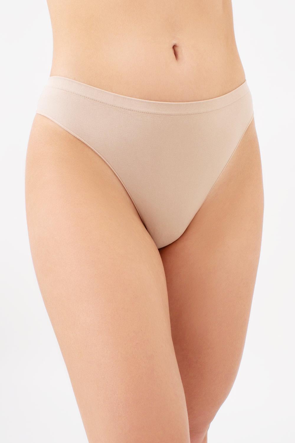 Трусики жіночі стрінги Giulia STRING BRIEFS безшовні S/M Beige-naturale (4823116910232)