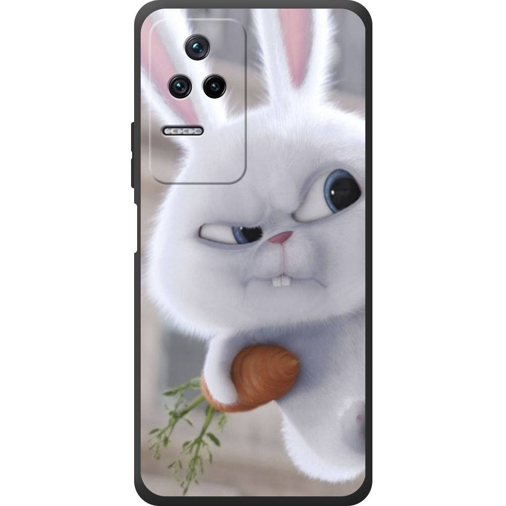 Чохол BoxFace Xiaomi Poco F4 Rabbit Snowball Чорний силікон (44474-up1116-44484)