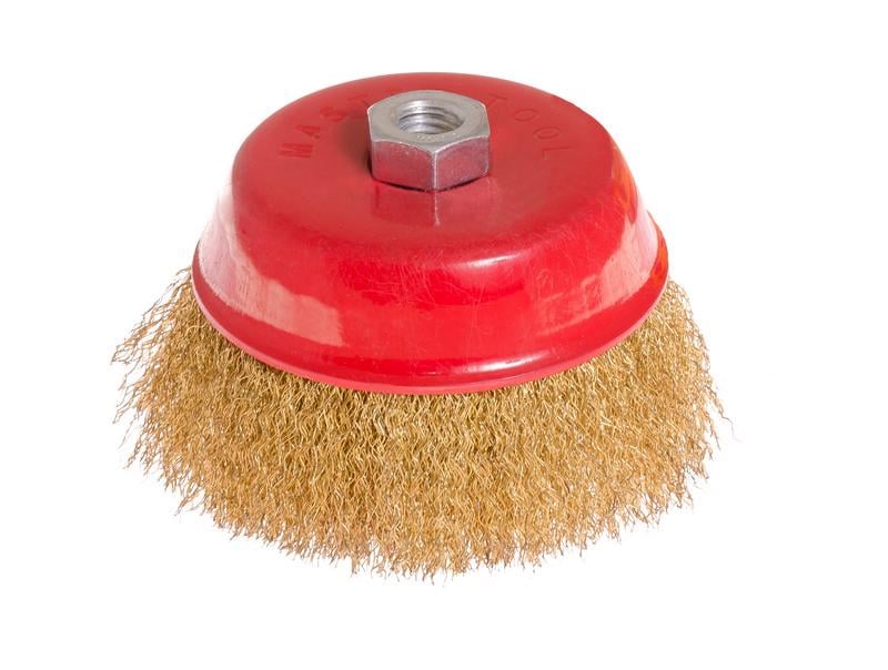 Щітка торцева Mastertool з латуньованого рифленого дроту 125 м (19-7112)