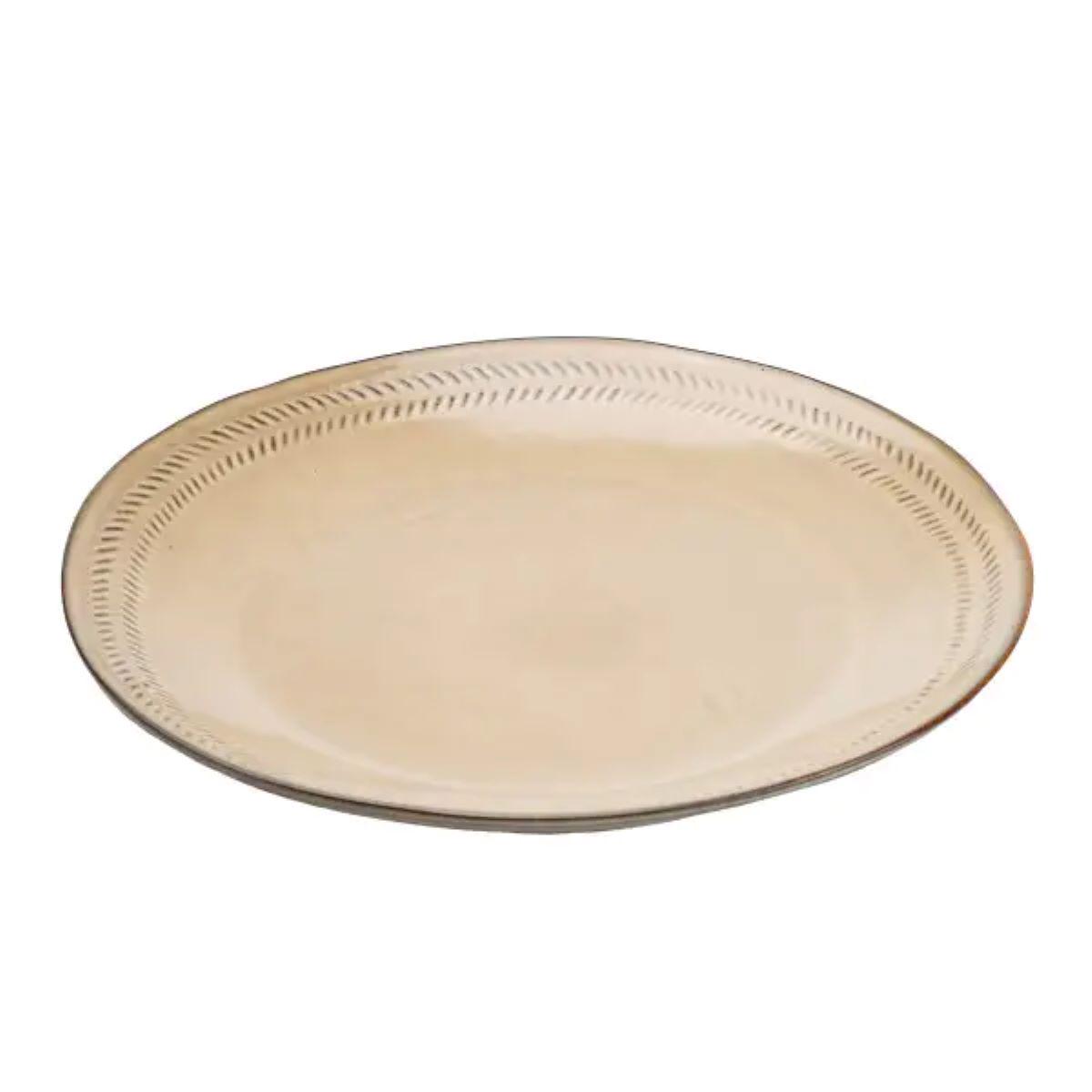 Тарілка сервірувальна кругла керамічна 27,5 см Бежевий (4501) - фото 9