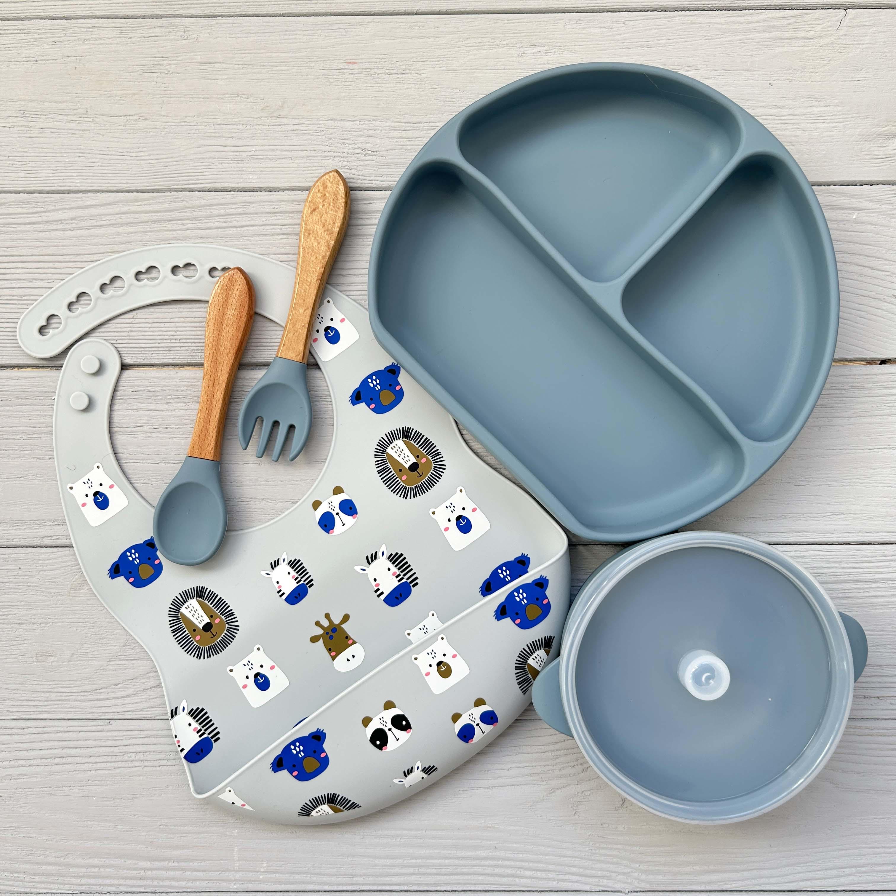 Набор посуды из силикона img_e0731 Y21 детский Синий (65715) - фото 2 Набор посуды из силикона img_e0731 Y21 детский Синий (65715) - фото 2