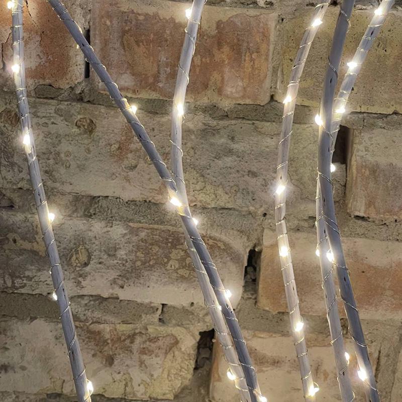 Декоративна лоза з прикрасою у вигляді гірлянди Білий - фото 3